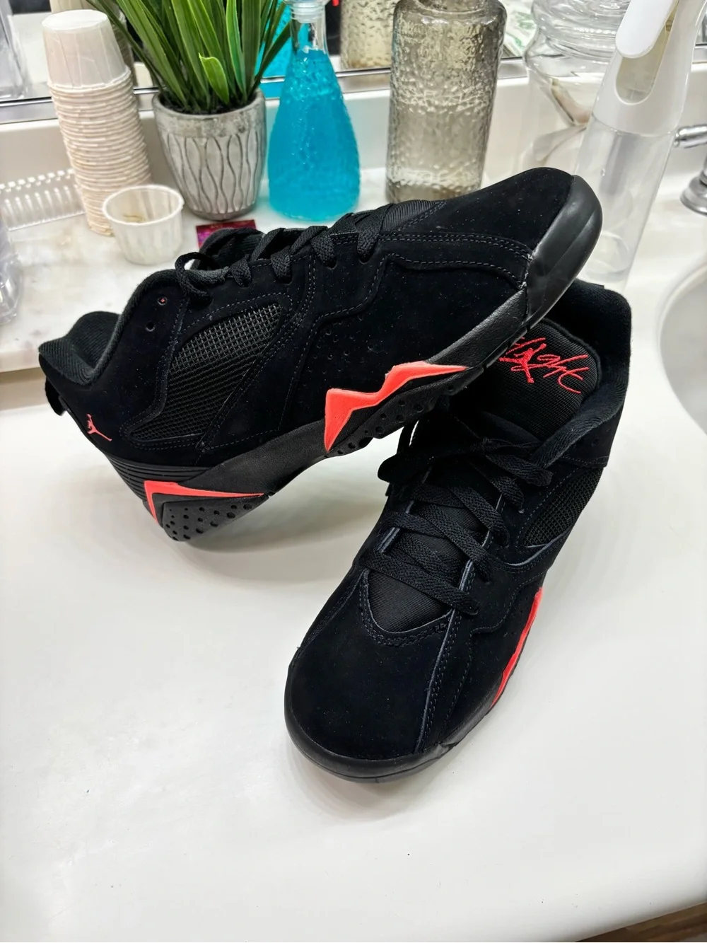 Nike Air Jordan MVP 92 Basketball Shoes Size 7Y Big Kid Black Infared HQ4427 003